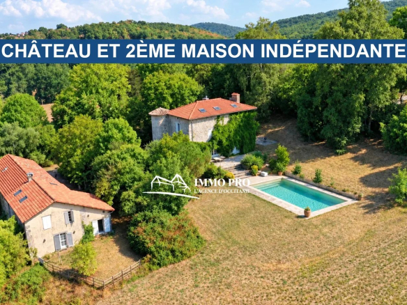 SOUTH-WEST of FRANCE  CHATEAU & INDEPENDENT HOUSE on 2.3HA