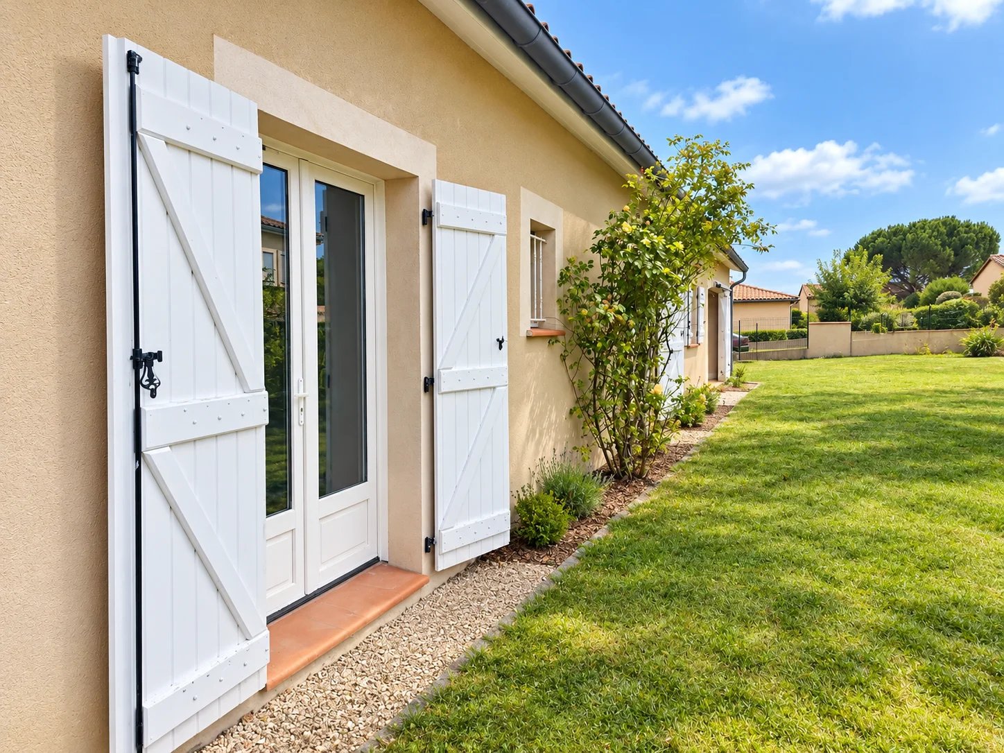 LOMBEZ  Maison à louer avec jardin et garage